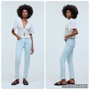 New Madewell The Perfect Vintage Mom Jeans High Rise Tapered Light Wash Size 30